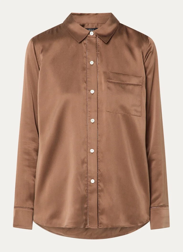 Chemisier en soie Rails Oak avec poche poitrine