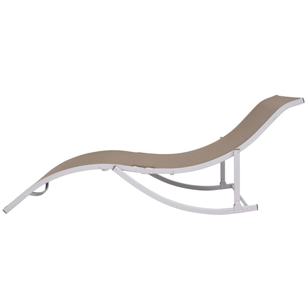 vidaXL Gartenliege Klappbare Sonnenliegen 2 Stk. Taupe Textilene, 2 St.