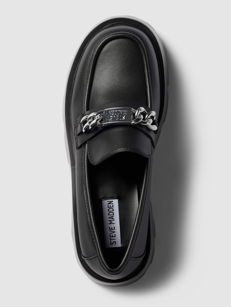 Penny-Loafer mit Zierbesatz Modell 'MOTORIDE' in schwarz
