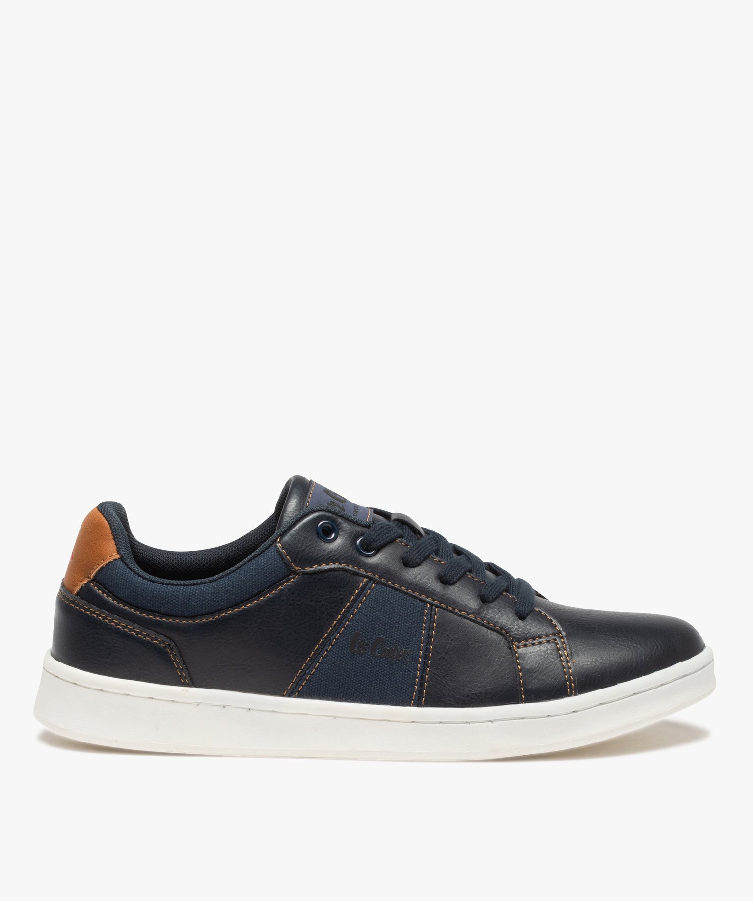 Baskets homme unies en toile et matière lisse – Lee Cooper marine | GEMO