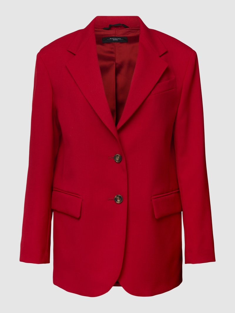 Blazer mit Reverskragen Modell 'FUTURA' in bordeaux rot