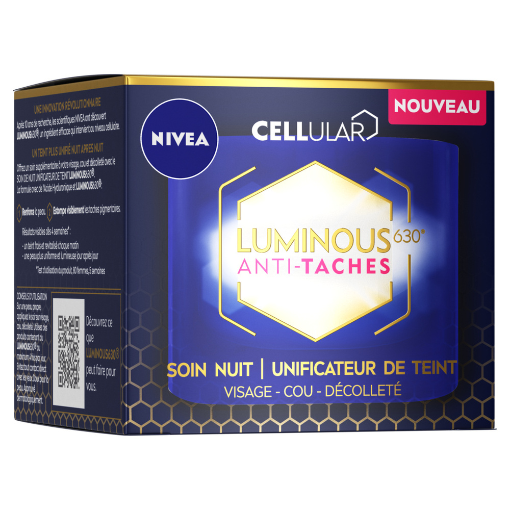 nivea CELLULAR LUMINOUS 630 - Soin de Nuit Unificateur de teint  Anti-tâches Soin de nuit anti-âge