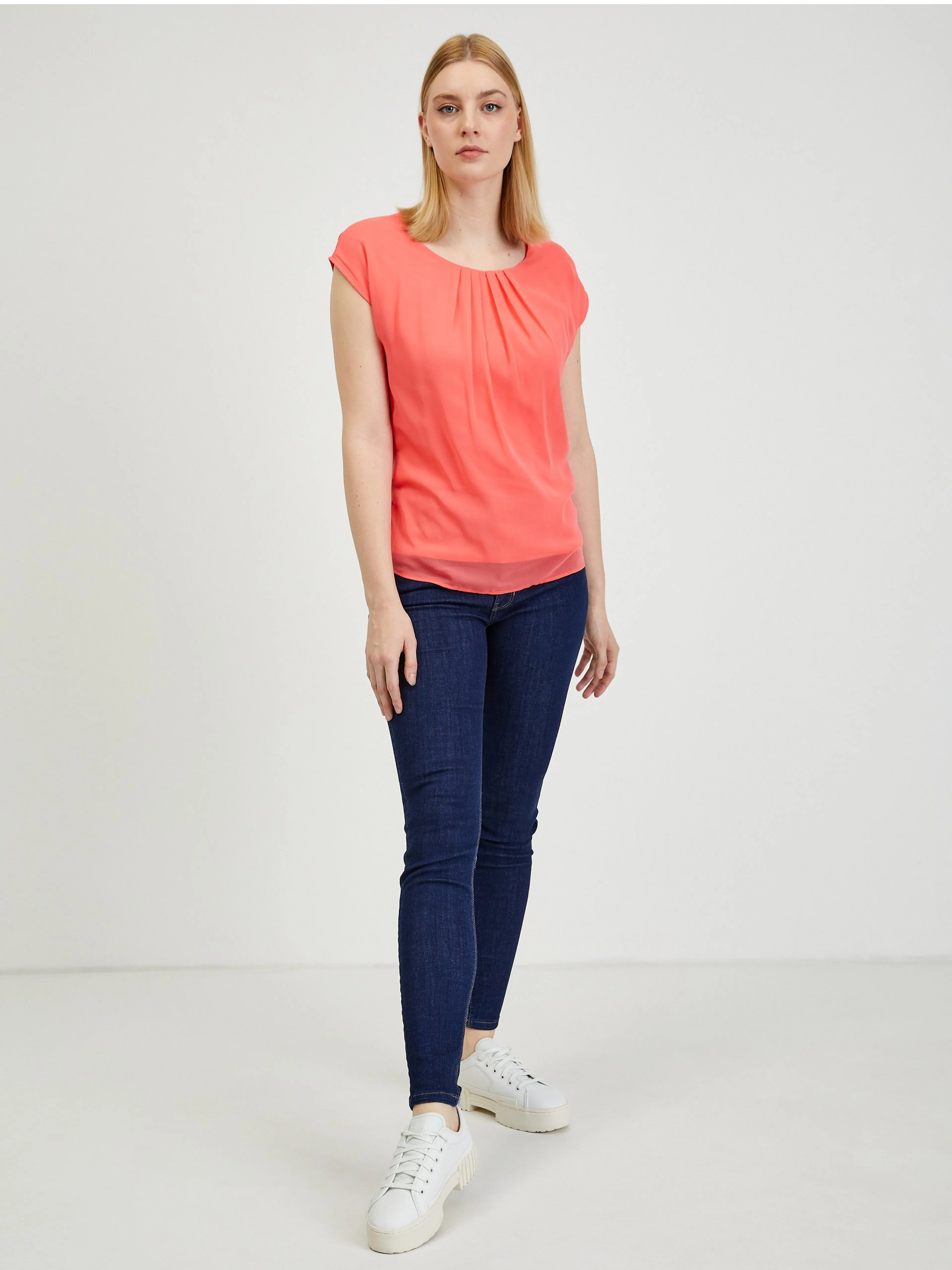 Korallenfarbenes Damen T-Shirt ORSAY