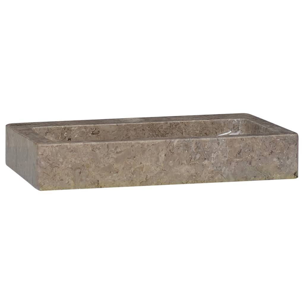 vidaXL Waschbecken Wandwaschbecken Grau 38x24x6,5 cm Marmor