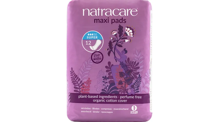 natracare Damenbinden Maxi Super 12 Stück