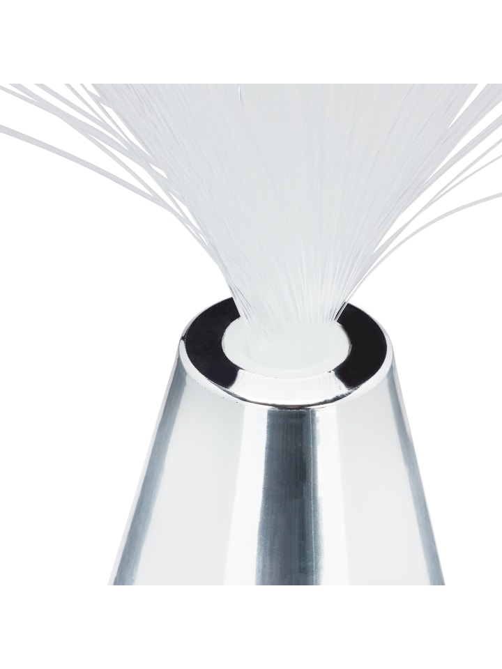 relaxdays 2 x Glasfaserlampe Farbwechsel in Silber günstig kaufen onesize