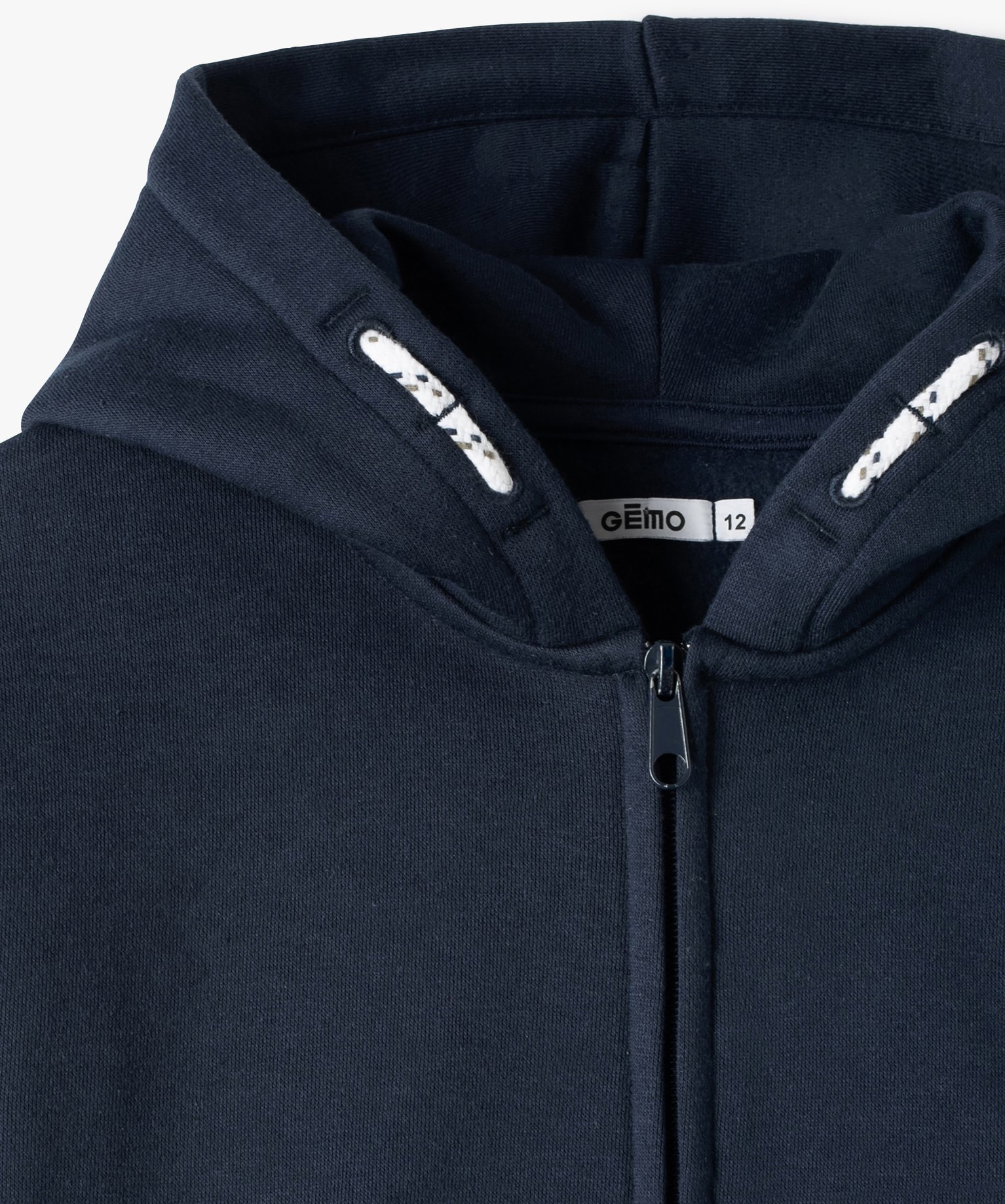 Sweat à capuche avec fermeture zippée Garçon marine | GEMO