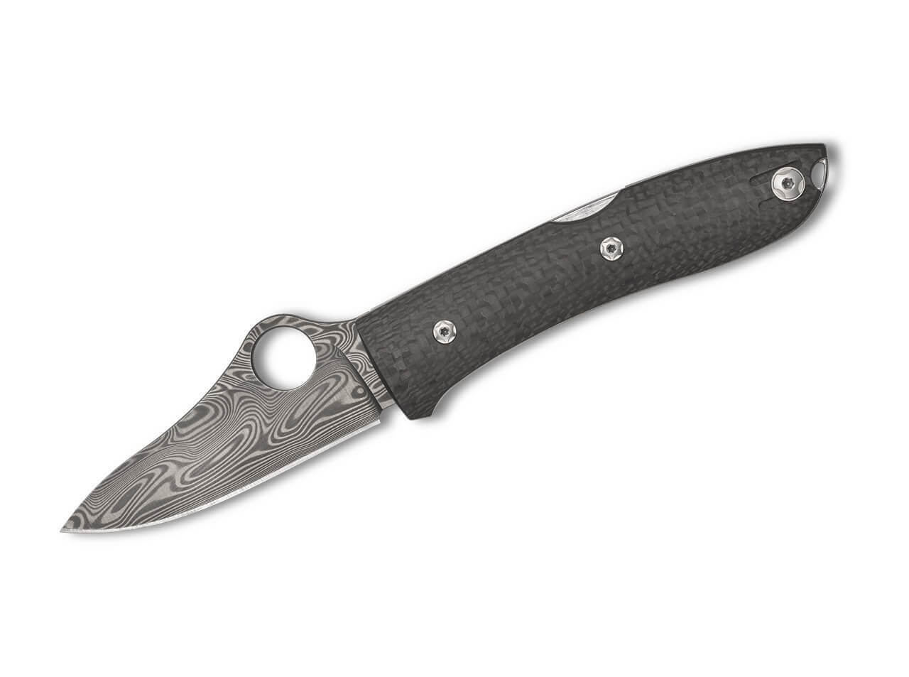 SpyOpera Carbon Fiber Damasteel Sprint Run PlainEdge