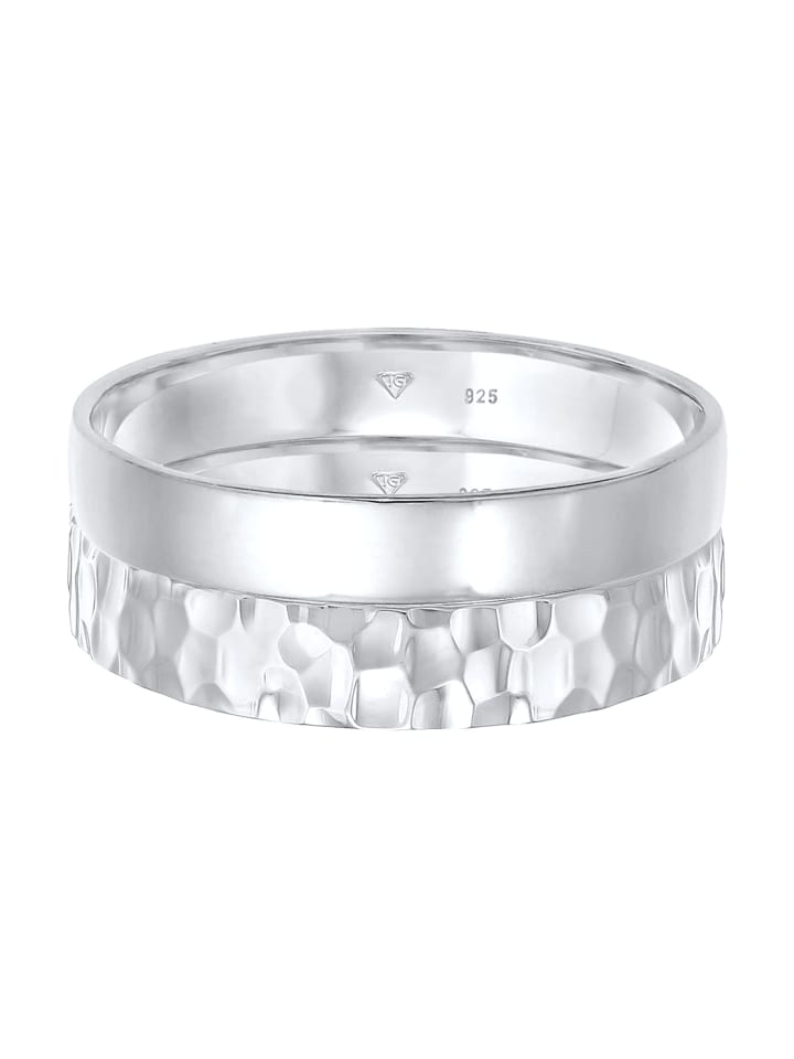 KUZZOI Ring 925 Sterling Silber Ring Set in Silber günstig kaufen