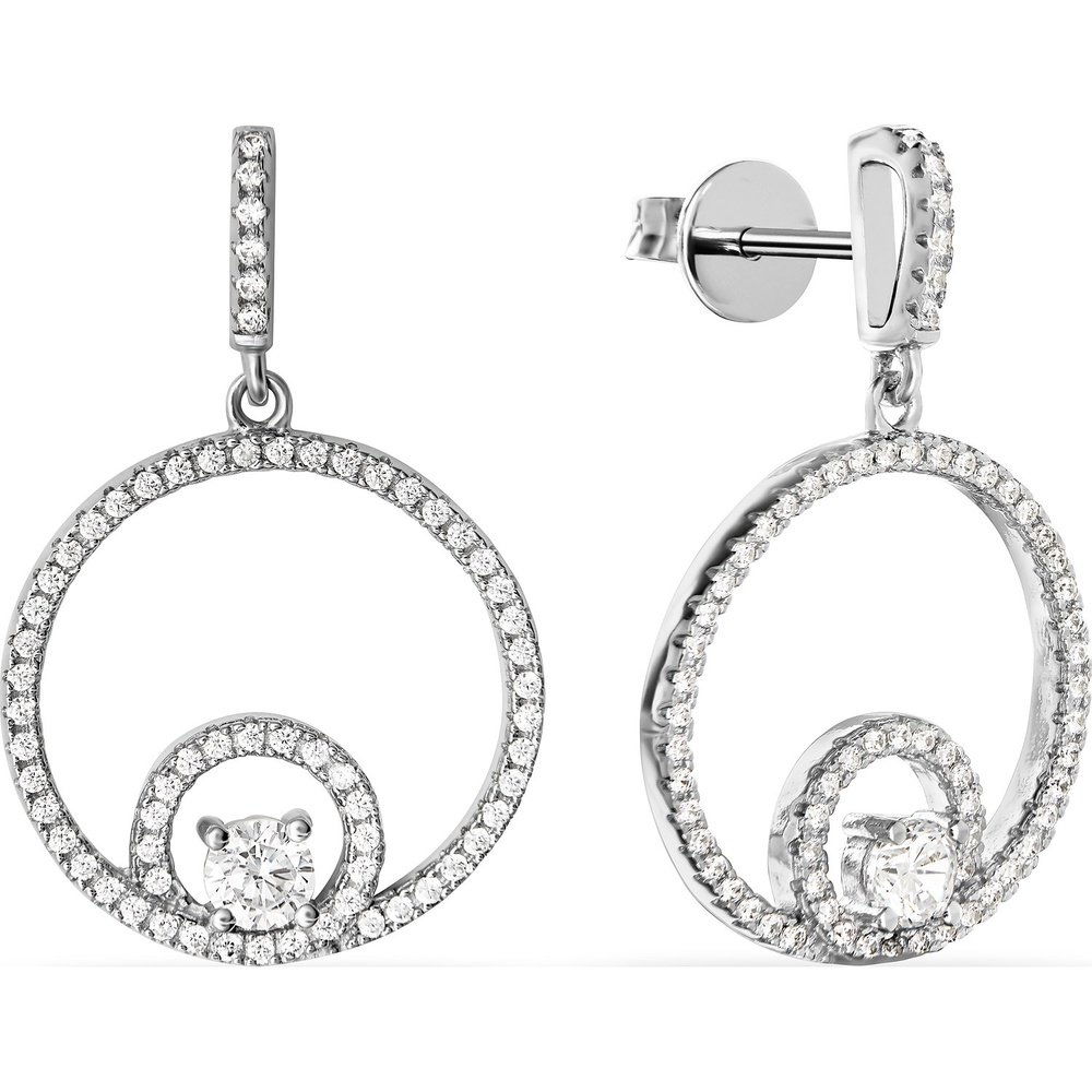 FAVS Boucles d'oreilles à fermoir à poussette 925 Argent Boucles d'oreilles