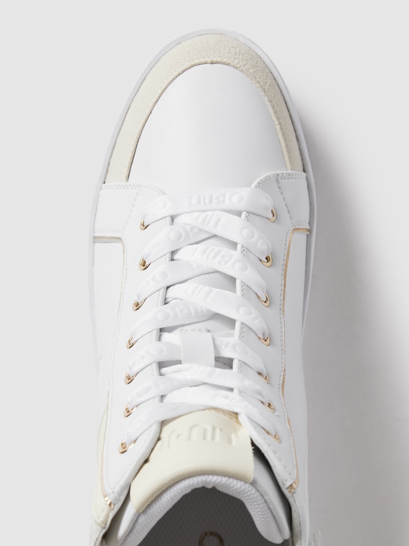 High Top Sneaker mit Paillettenbesatz Modell 'SILVIA' in weiß