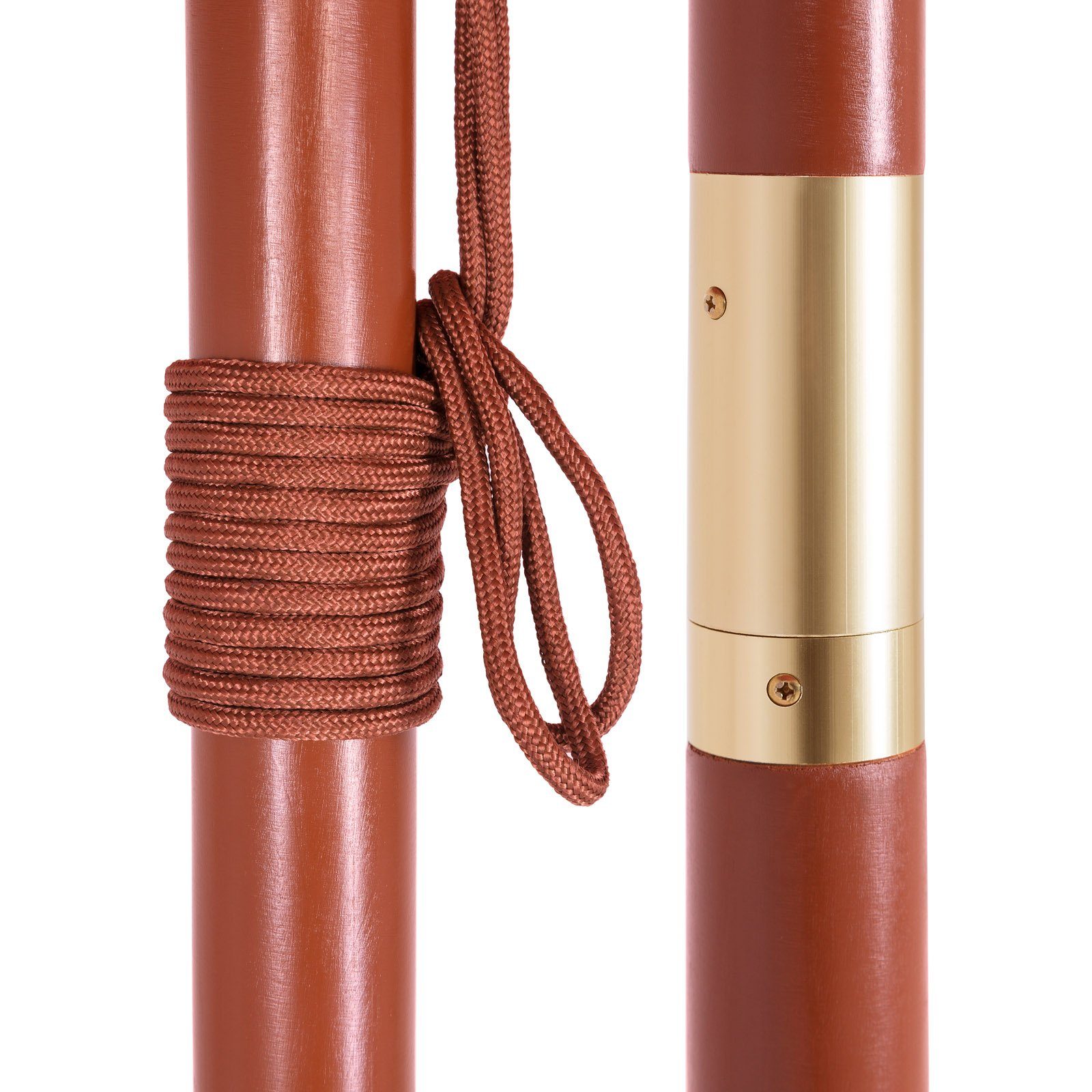 Kingsleeve Sonnenschirm, 330 cm Robuster Mast aus Holz UV Schutz 50+ Wasserabweisend Leichtgängiges Seilzugsystem Windöffnung für stabilen Stand Marktschirm Gartenschirm Balkonschirm