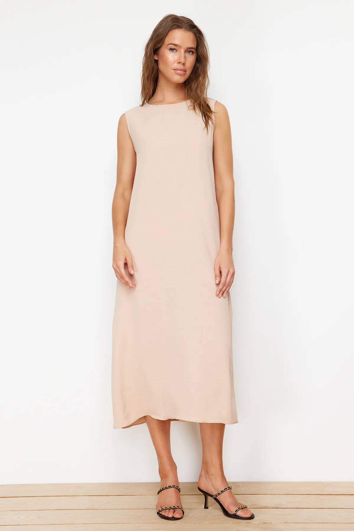 Trendyol Modest  Steinbraunes 2er-Pack Unterwäschekleid mit gewebtem Aerobin-Futter TCTSS23EB00146