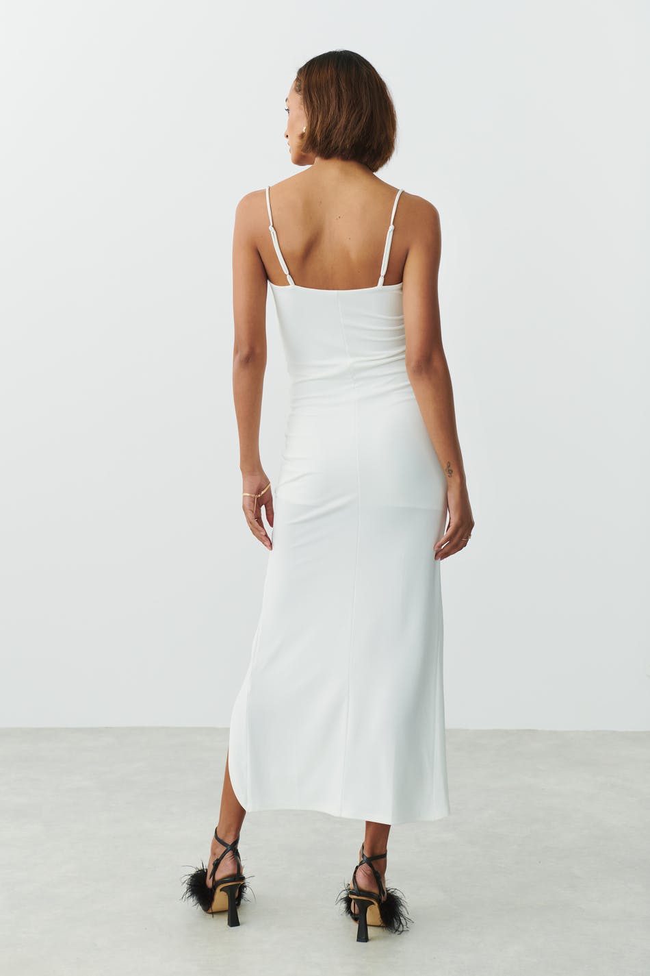 Drawstring strap dress