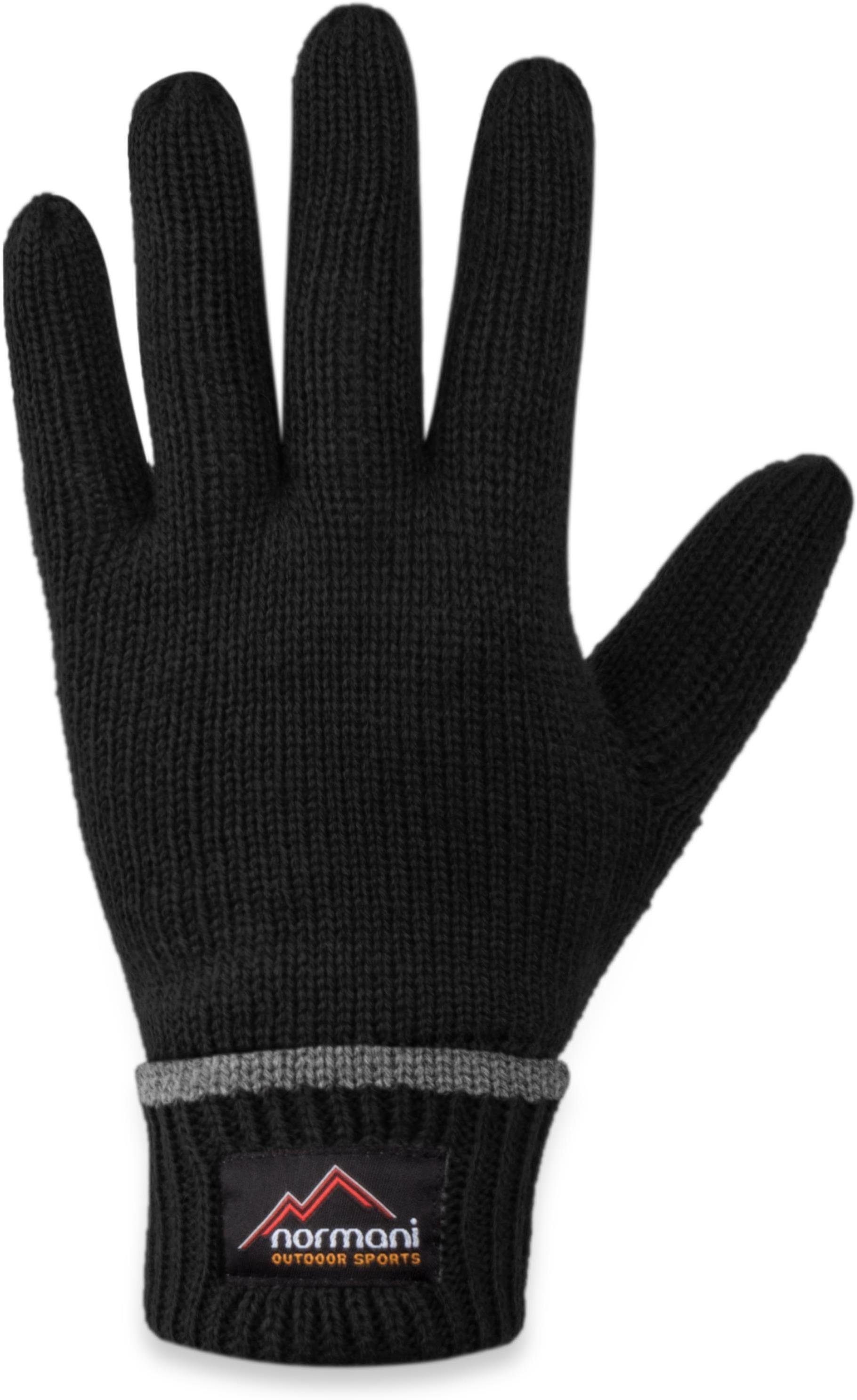 normani Strickhandschuhe Edmonton Wollhandschuhe Winter- Fingerhandschuhe mit Thinsulate™ Thermofutter und Fleece Innenmaterial für Damen und Herren