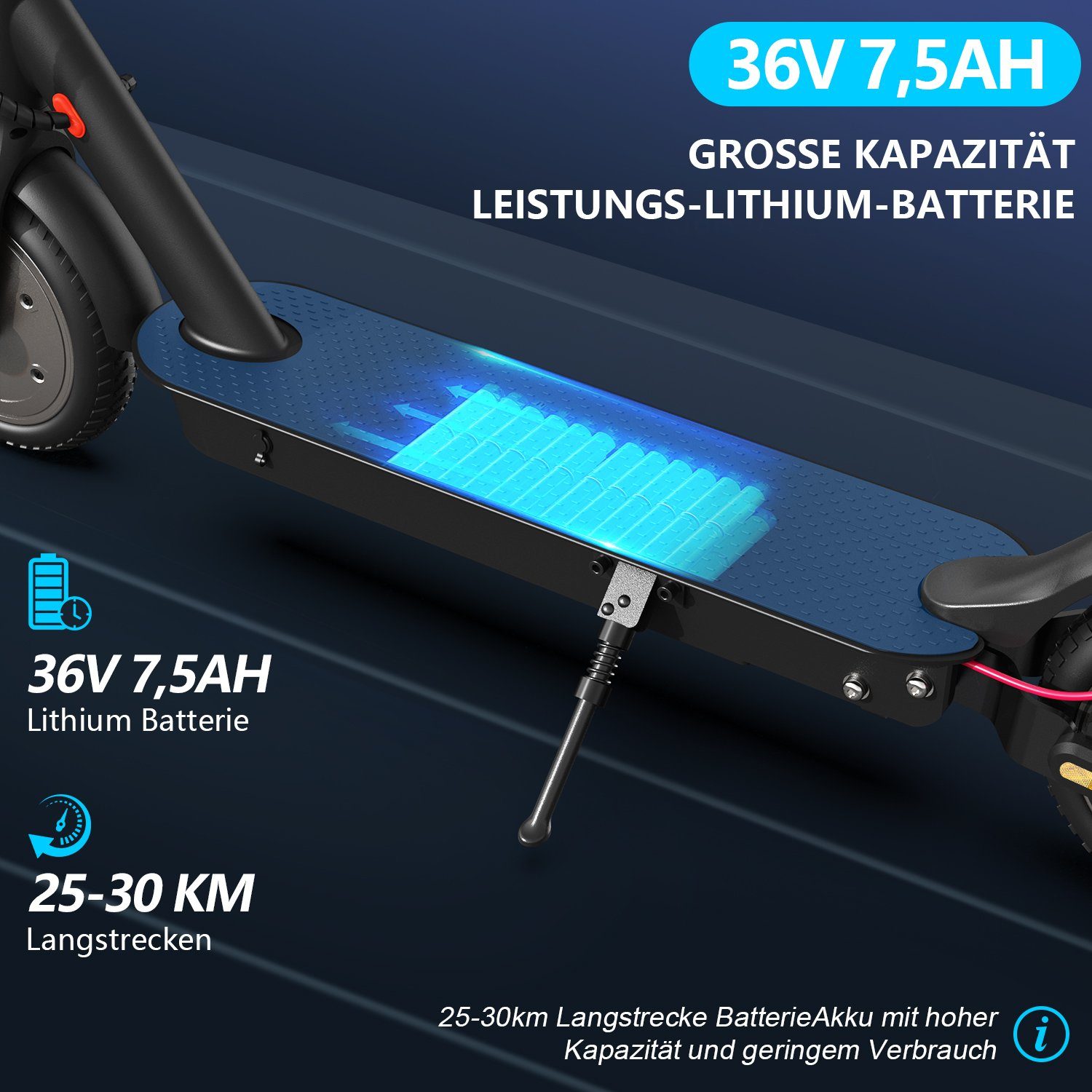 LETGOSPT E-Scooter 350W ELEKTROSCOOTER mit Straßenzulassung ABE, 8,5