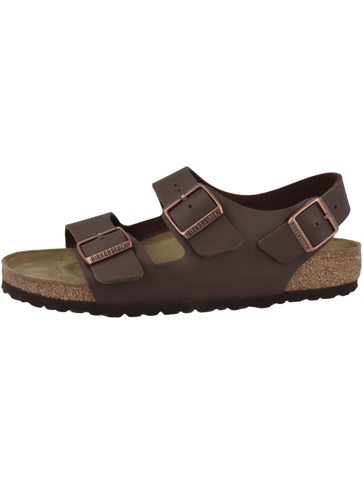 Birkenstock Sandale Milano Birko-Flor normal in braun günstig kaufen