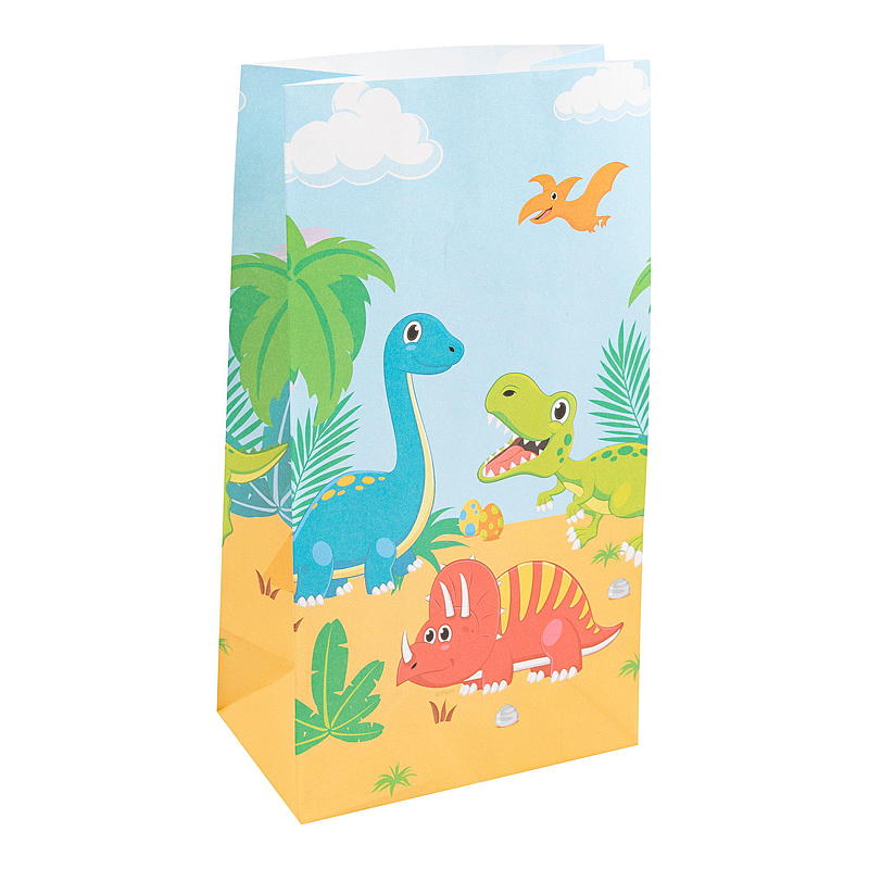 Giform Papirpose 6 stk Dinosaur