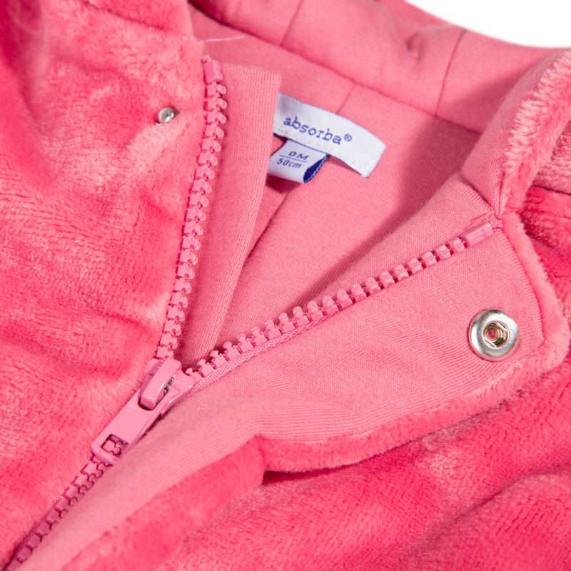 Pilote fausse fourrure rose blush naissance Absorba