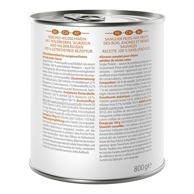 Wolf of Wilderness Adult 6 x 800 g - Single Protein