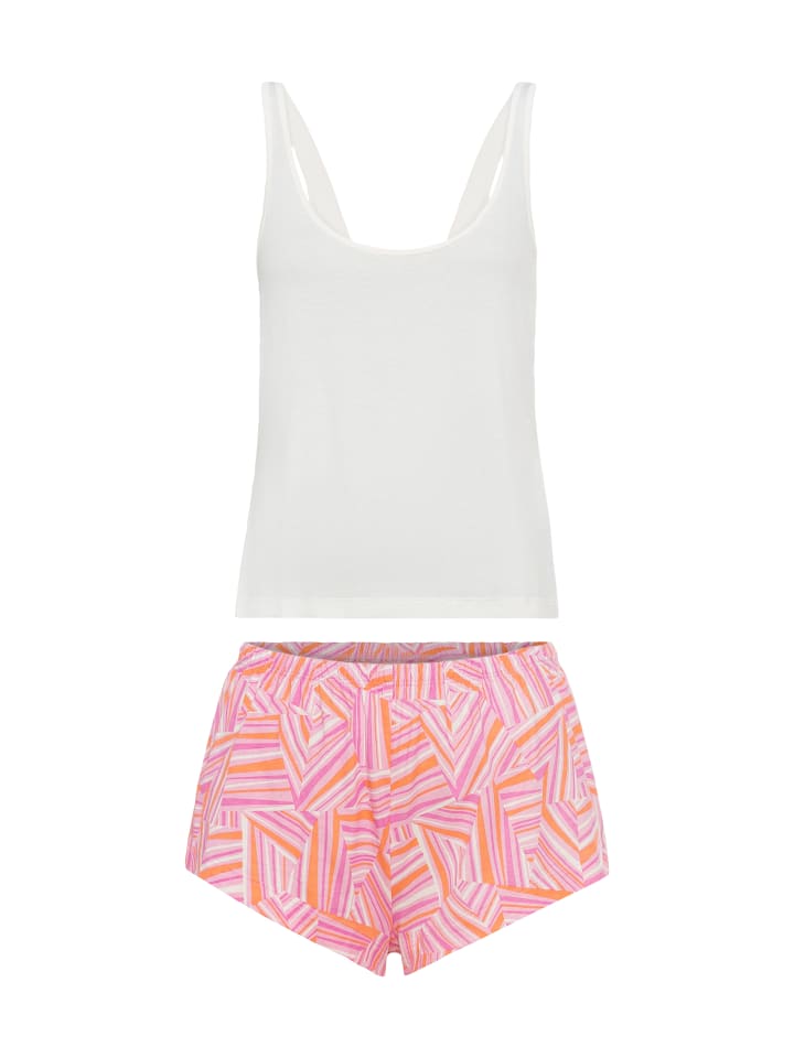 LSCN BY LASCANA Shorty in ecru, rosa-gemustert günstig kaufen