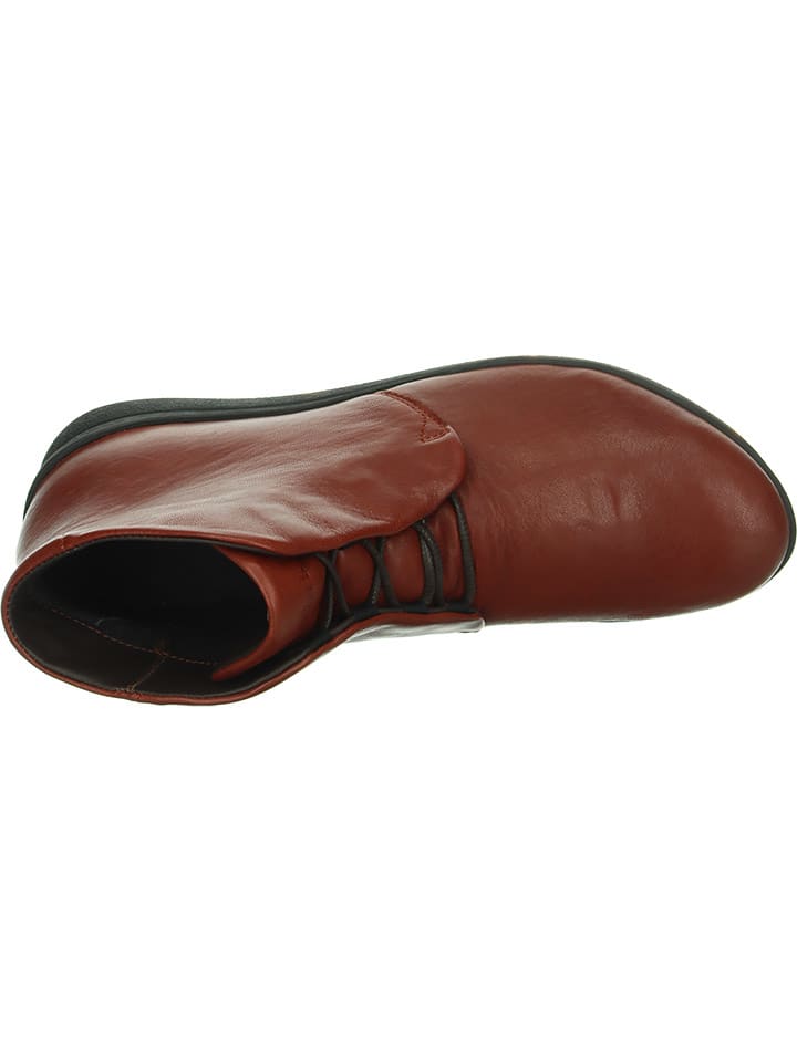 Think! Leder-Ankle-Boots in Braun günstig kaufen