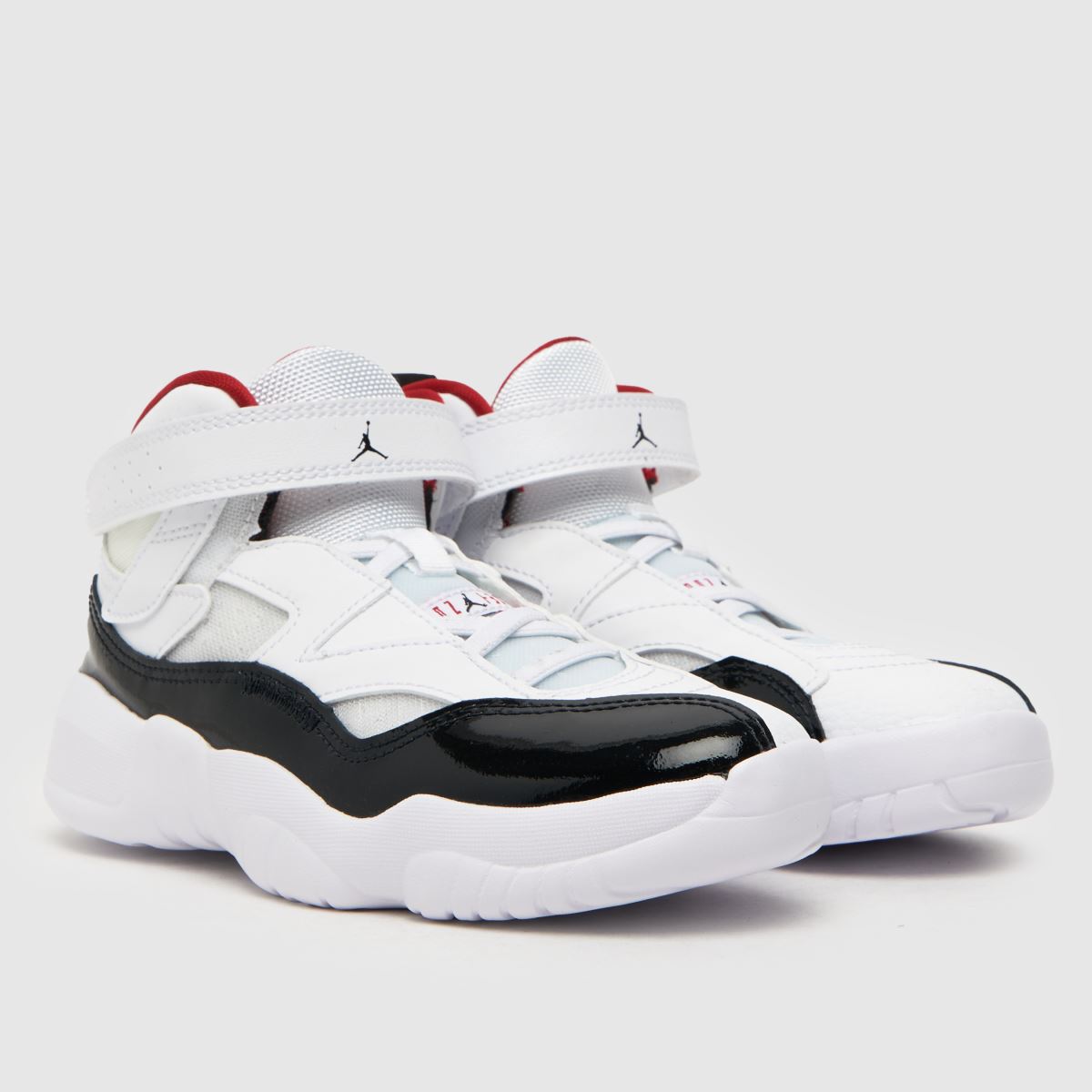 Nike vita & röda Jumpman Two Trey Junior-sneakers