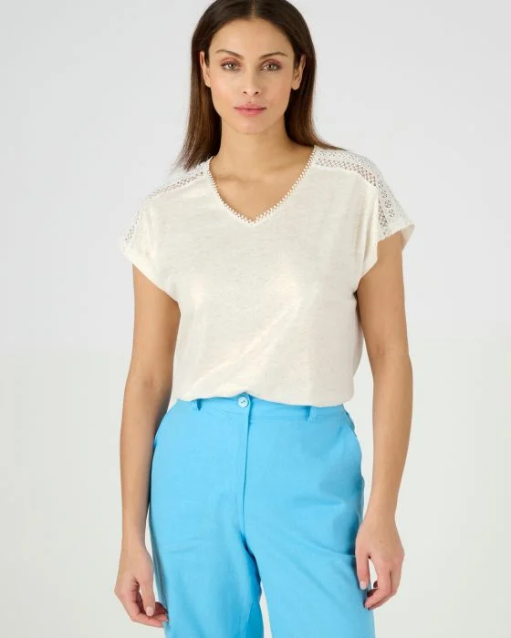 Tee-shirt mélange lin et viscose