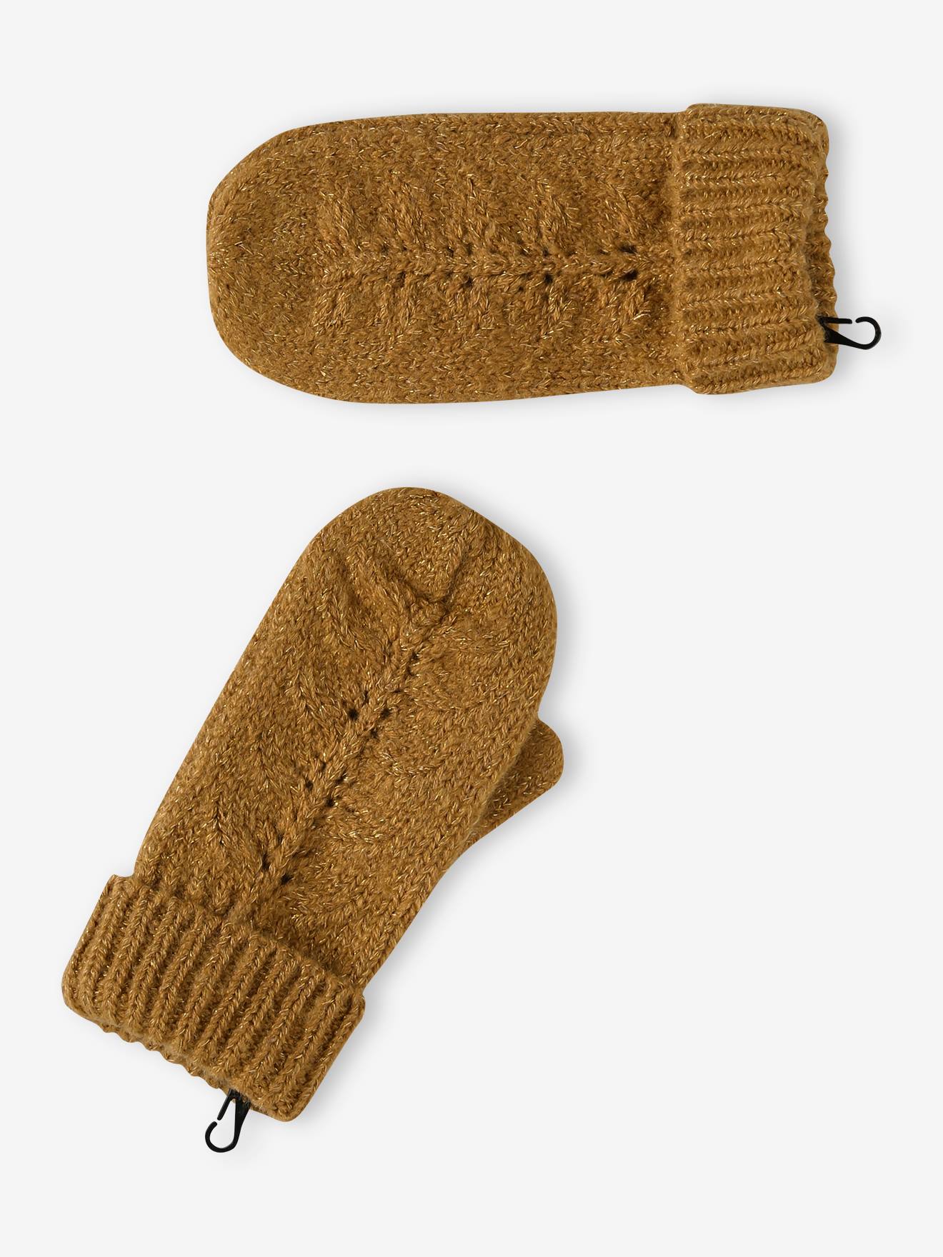 Vertbaudet Mädchen-Set: Mütze, Rundschal & Handschuhe - wollweiß