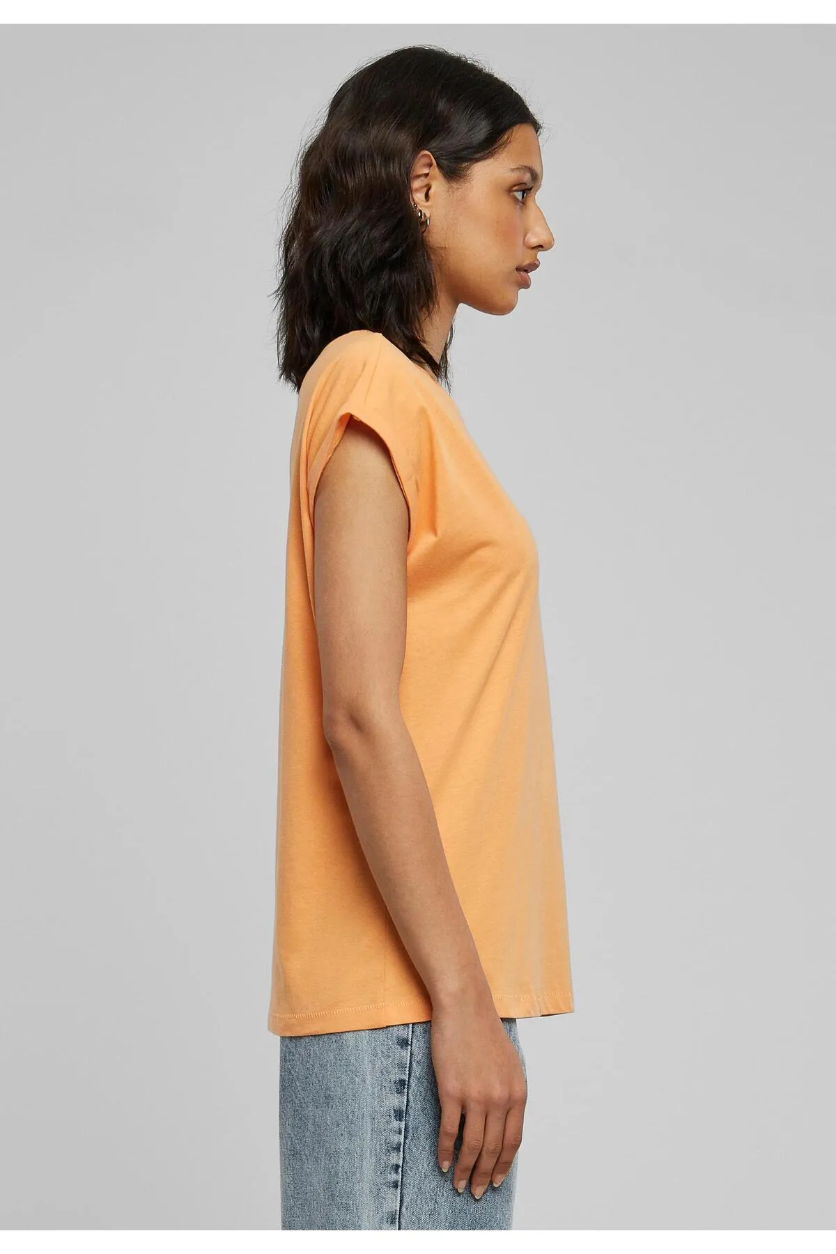 Urban Classics  Damen T-Shirt mit verlängerter Schulterpartie für Damen