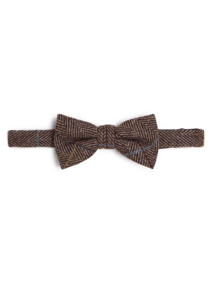 Finshley & Harding London Weste mit Fliege und Einstecktuch in braun blau - 0001 günstig kaufen 46