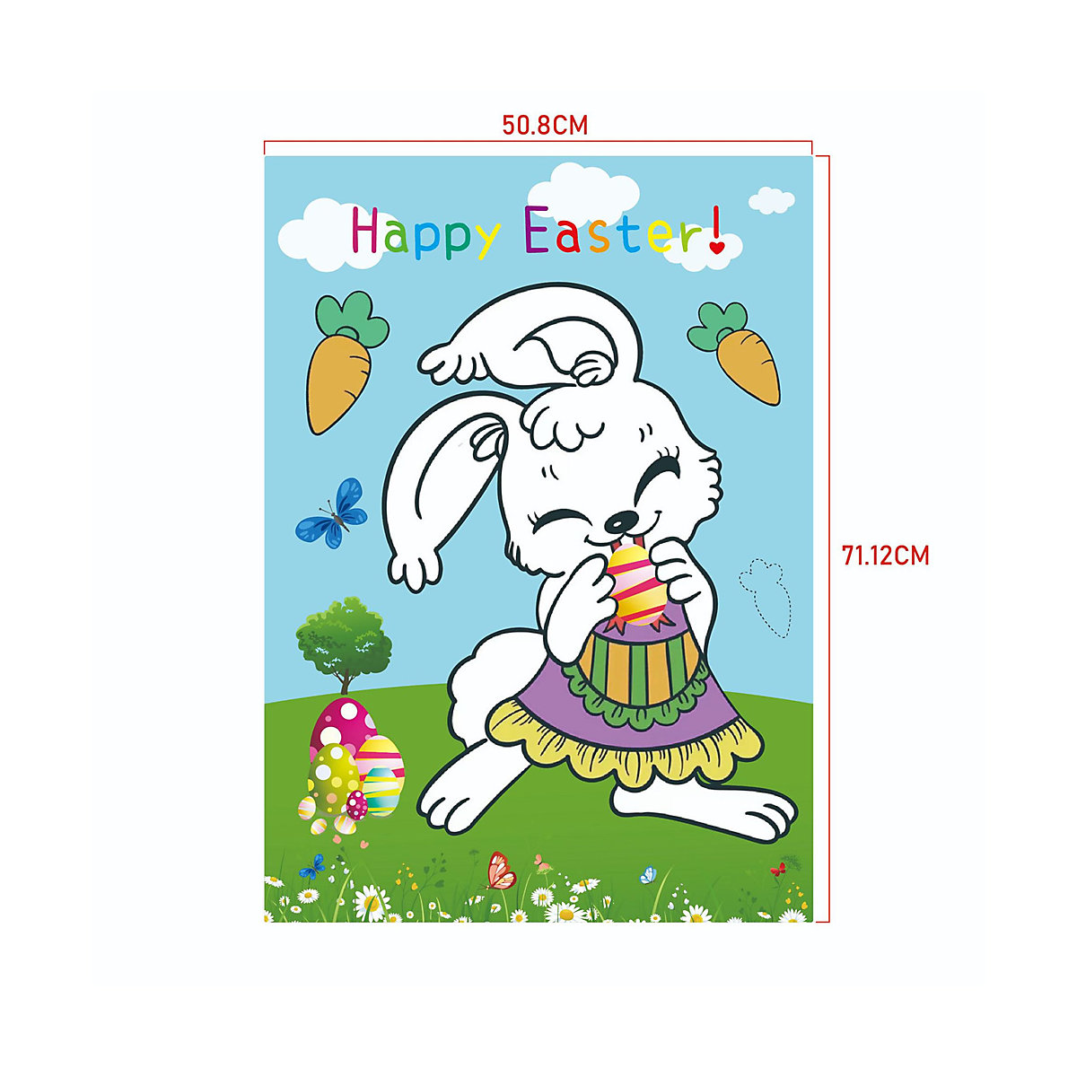 Ostern Spiel Osterhasen Poster mit 24 Aufkleber Mitgebsel für Kinder