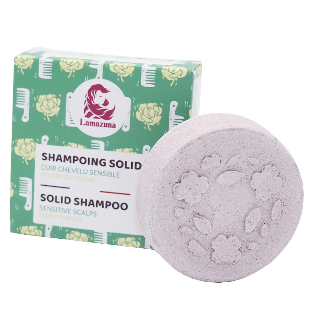 Lamazuna Festes Shampoo Peonienpulver empfindliche Kopfhaut 70 g