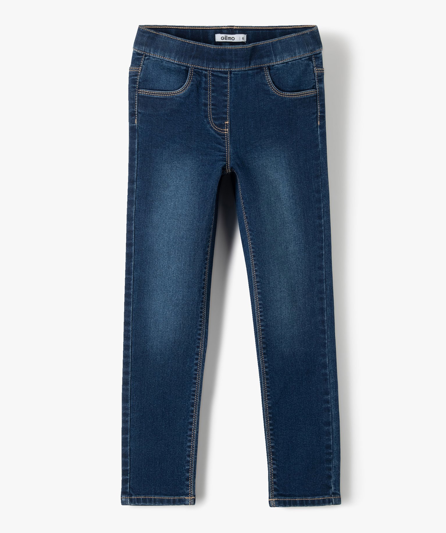 Jegging fille légèrement délavé brut | GEMO