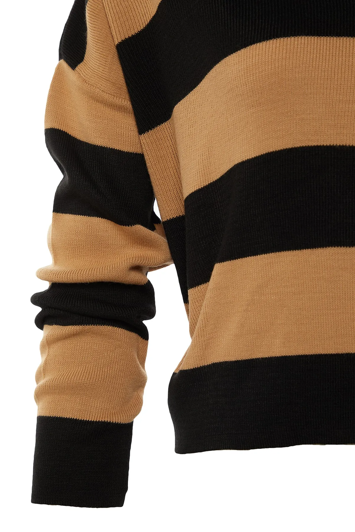 Trendyol Collection  Schwarz gestreifter Strickpullover TWOAW22KZ0521
