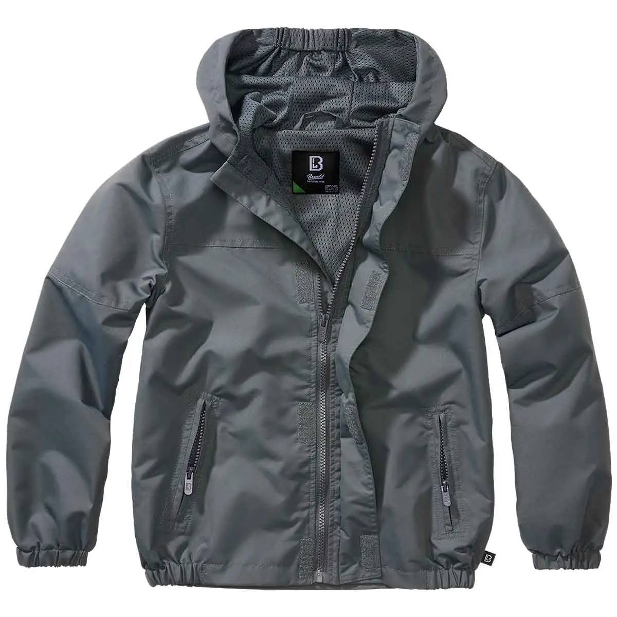 Kinder Sommer Windbreaker Frontzip anthrazit