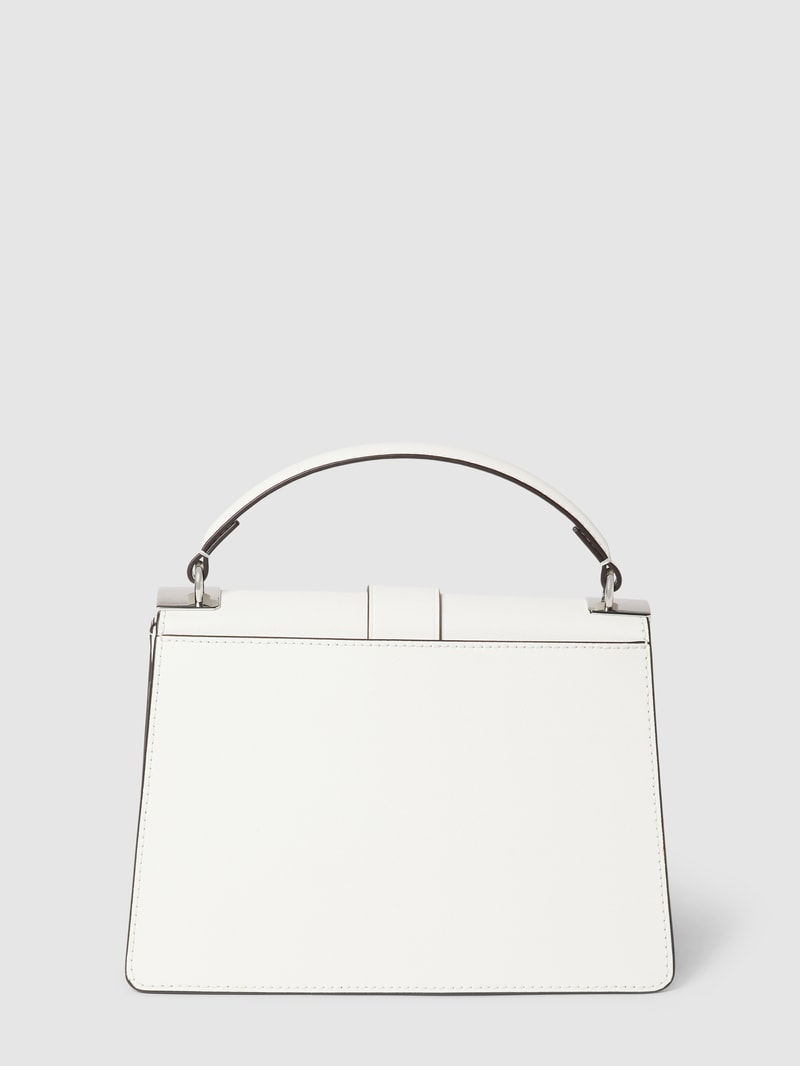 Handtasche mit Label-Applikation Modell 'GREENWICH' in weiß