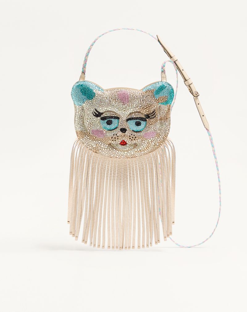 Valentino Garavani Bolsa de Ombro Le Chat De La Maison com Strass