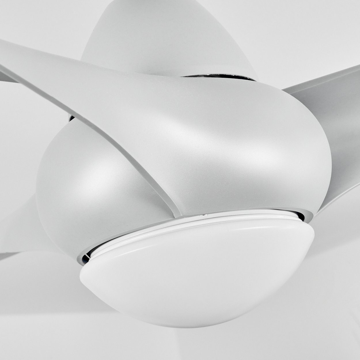 hofstein Tischturmventilator Deckenventilator aus Kunststoff in Titan/Weiß, 1 x LED 20 Watt (inkl)