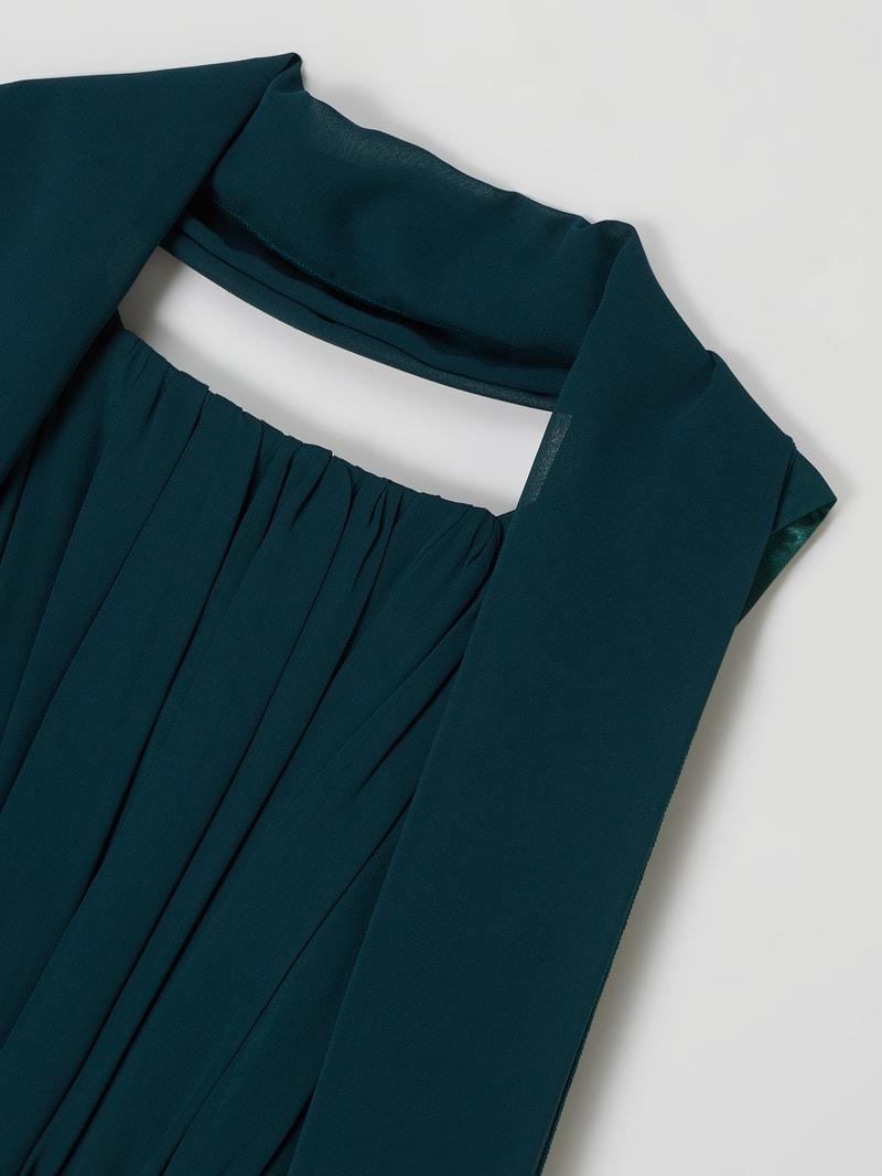 Kleid aus Chiffon in dunkelgrün