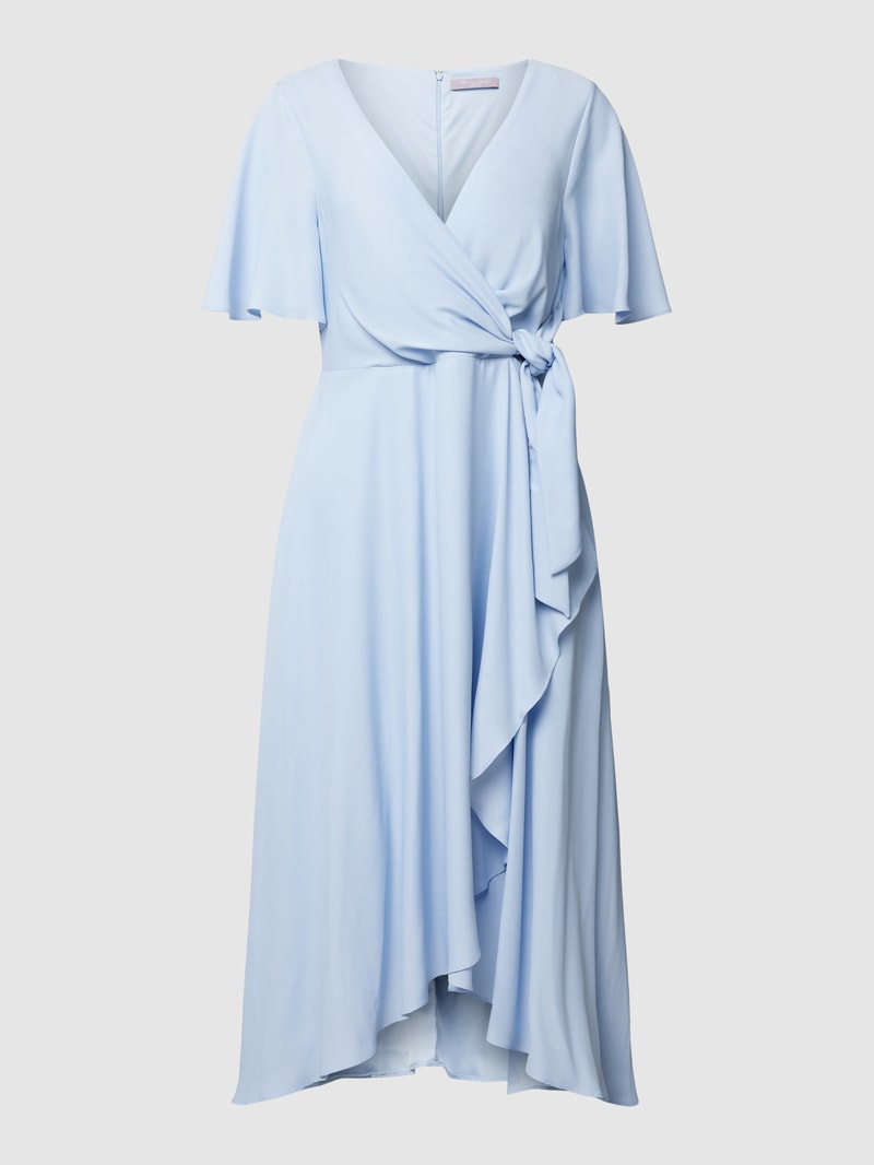 Cocktailkleid in Wickel-Optik in hellblau