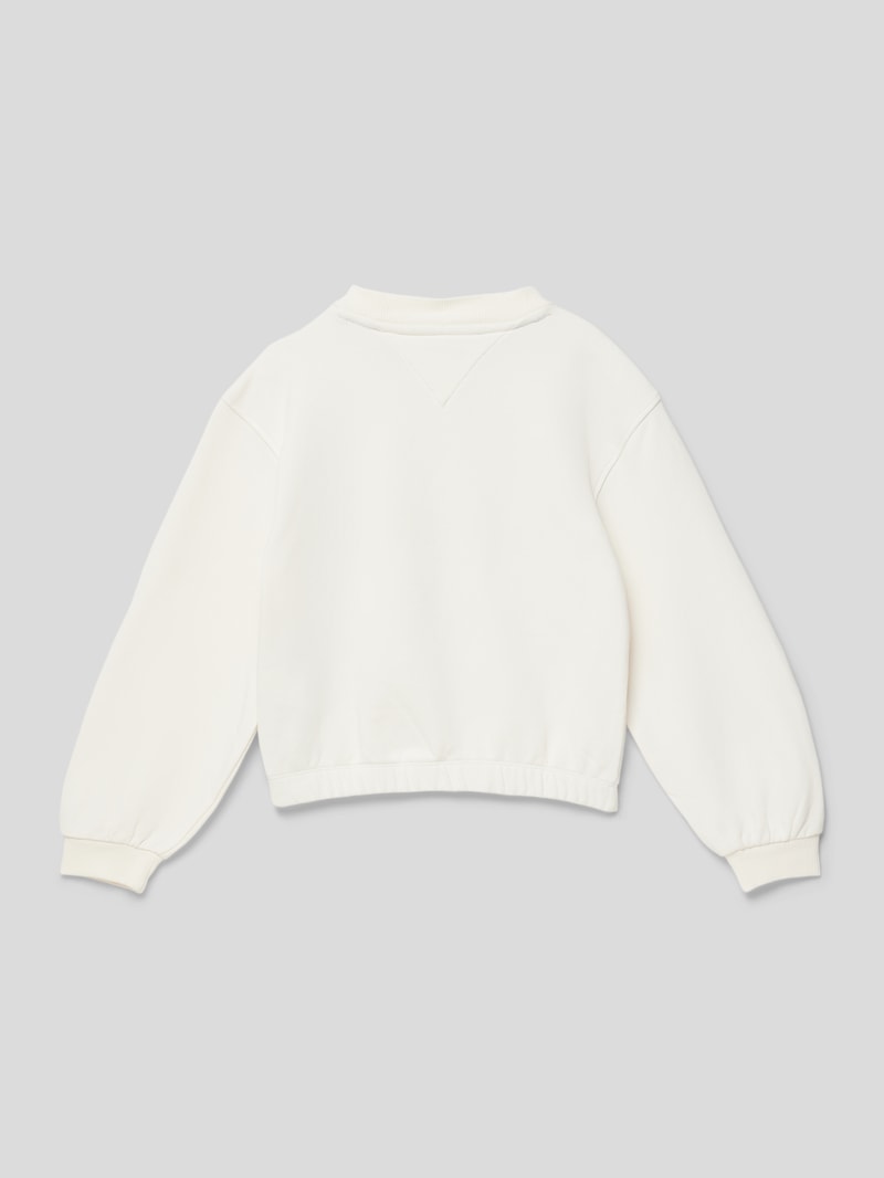 Sweatshirt mit Label-Stitching in offwhite