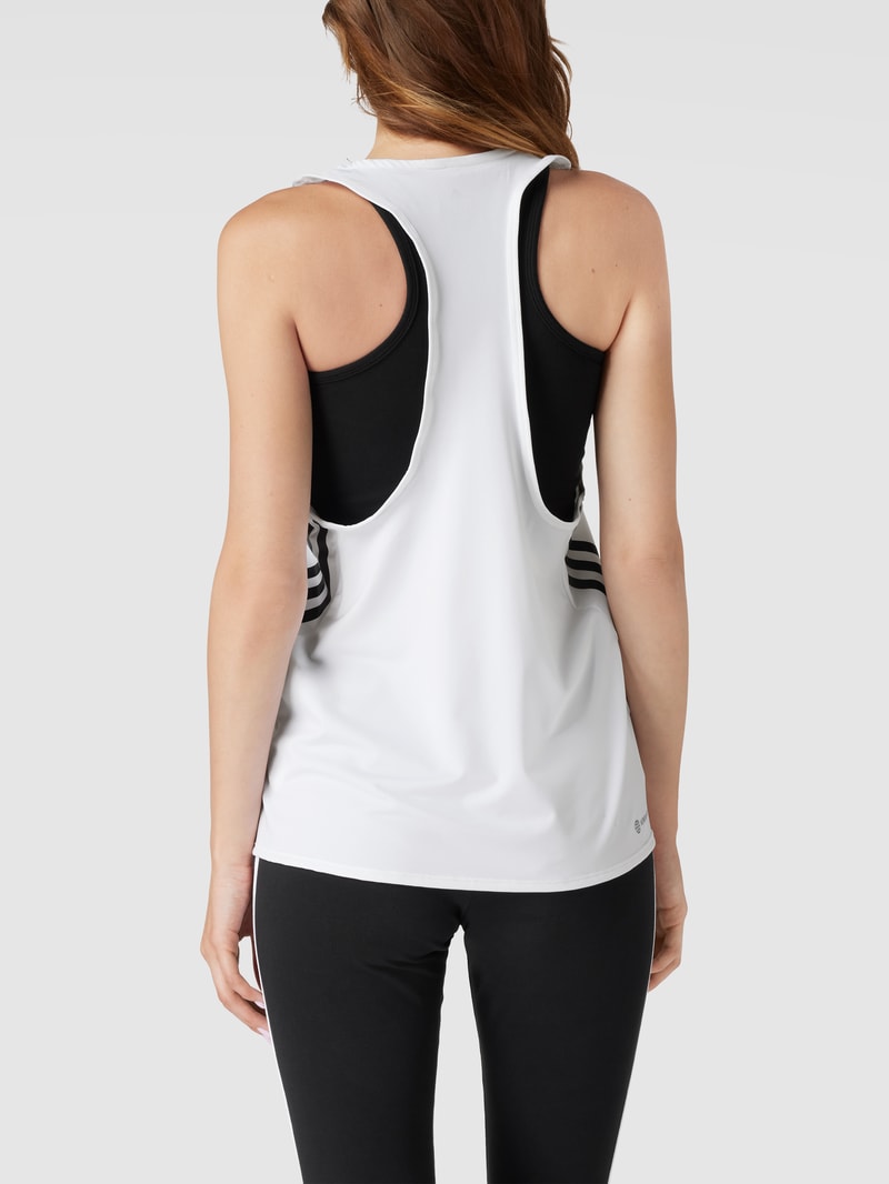 Tanktop mit Label-Print in weiß