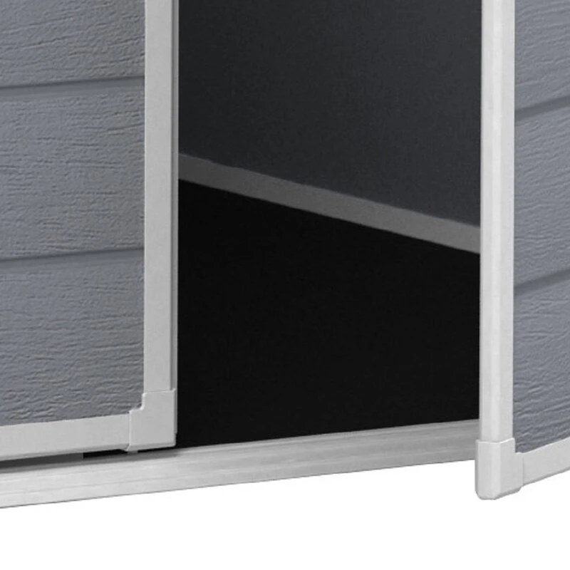 Manor 6' wide x 7.5' deep plastic storage shed