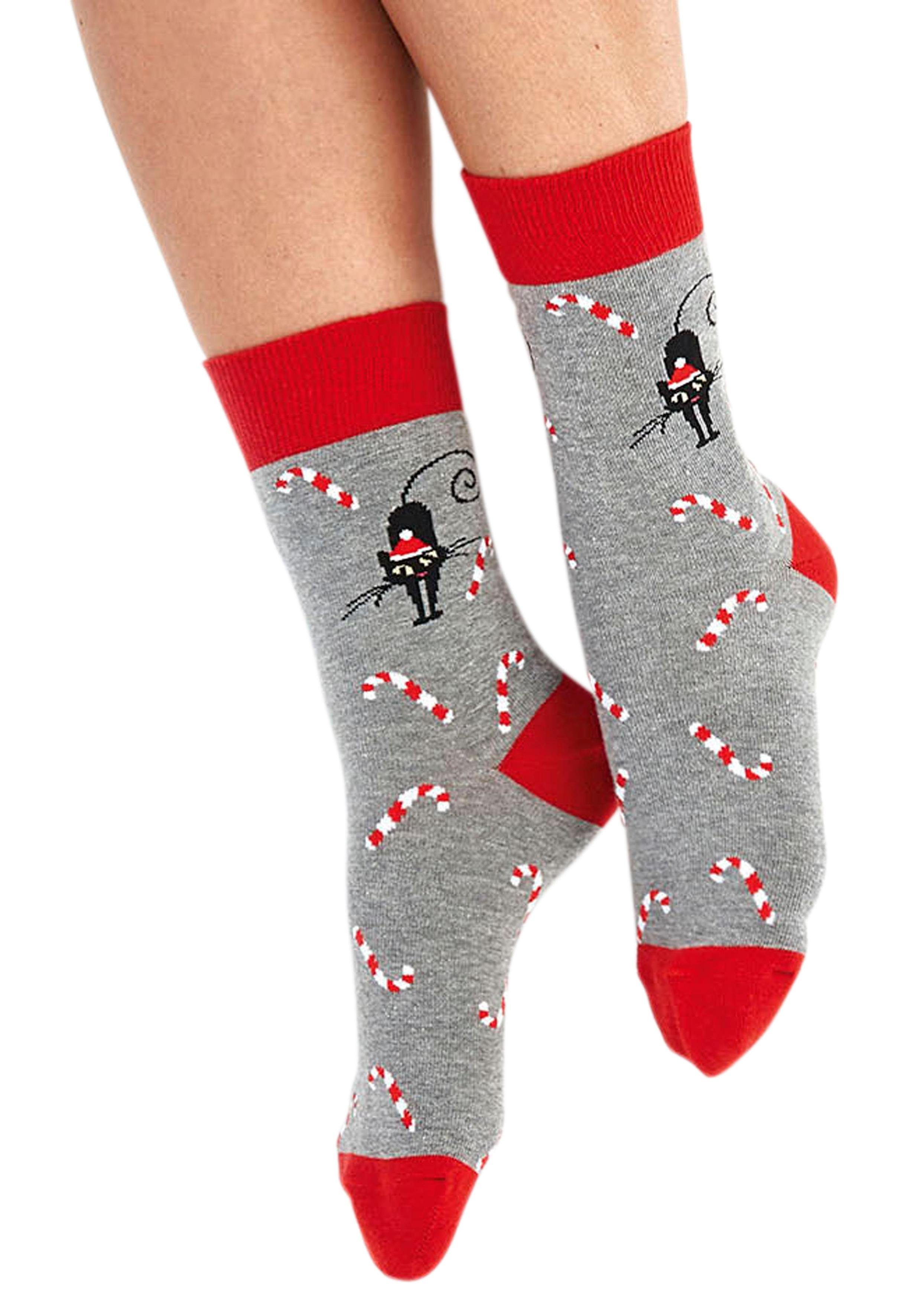 H.I.S Socken (3-Paar) mit Weihnachts-Design