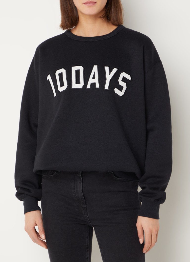 Maglione oversize 10DAYS Statement con logo ricamato