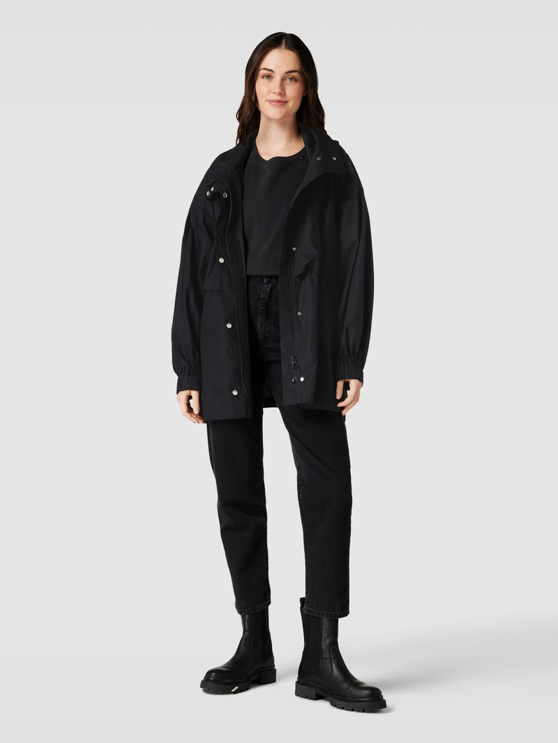 Jacke aus reiner Viskose in schwarz
