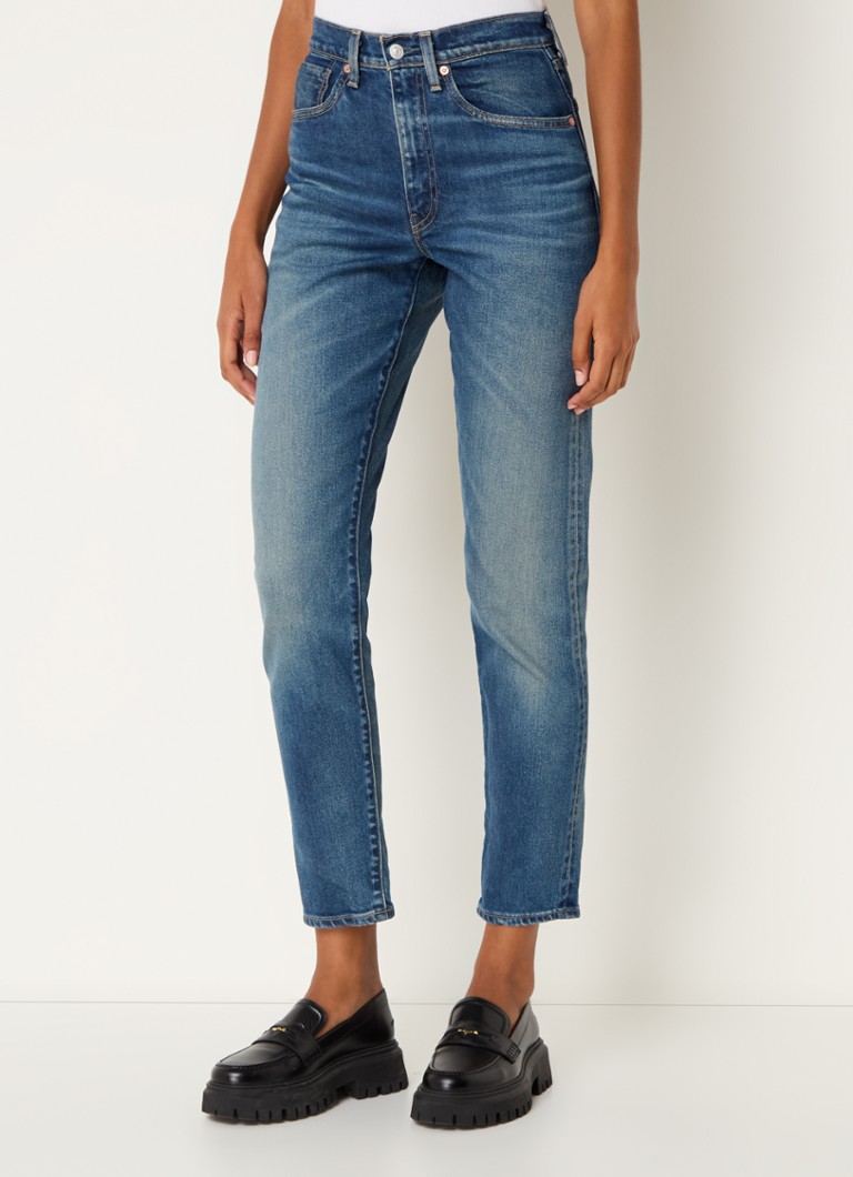 Levi's High waist slim fit cropped jeans with medium wash