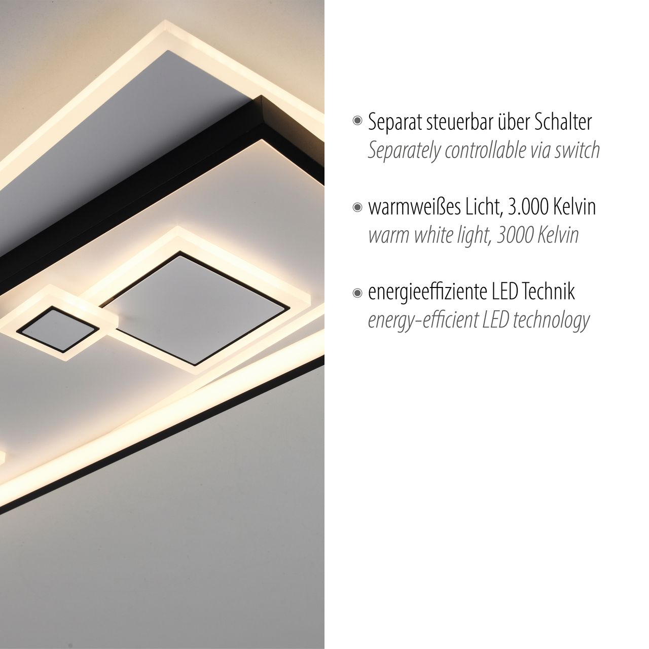 Paul Neuhaus LED Deckenleuchte MAILAK, 1x LED-Board/24Watt   1x LED-Board/12Watt, Weiss