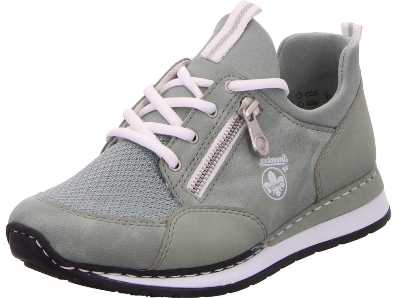 RIEKER Sportliche Slipper grün FSK Damen Halbschuhe